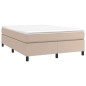 vidaXL Giroletto a Molle con Materasso Cappuccino 160x200cm Similpelle