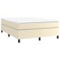 Giroletto a Molle con Materasso Crema 180x200 cm in Similpelle