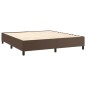 vidaXL Giroletto a Molle con Materasso Marrone 160x200cm in Similpelle