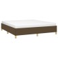 vidaXL Giroletto senza Materasso Marrone Scuro 160x200 cm Tessuto vidaXL Giroletto senza Materasso Marrone Scuro 160x200 cm Tessuto
