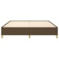 vidaXL Giroletto senza Materasso Marrone Scuro 160x200 cm Tessuto vidaXL Giroletto senza Materasso Marrone Scuro 160x200 cm Tessuto