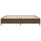 vidaXL Giroletto senza Materasso Marrone Scuro 160x200 cm Tessuto vidaXL Giroletto senza Materasso Marrone Scuro 160x200 cm Tessuto