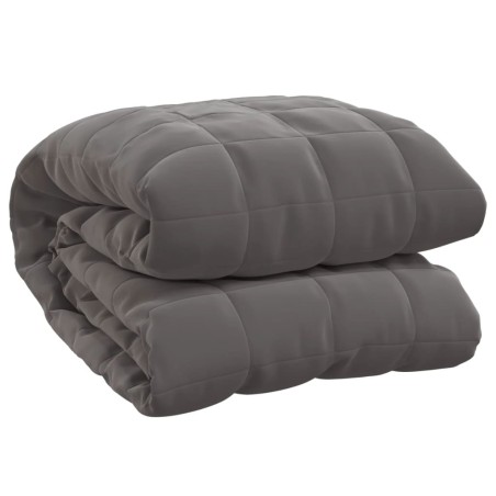 vidaXL Coperta Ponderata Grigia 220x240 cm 15 kg Tessuto