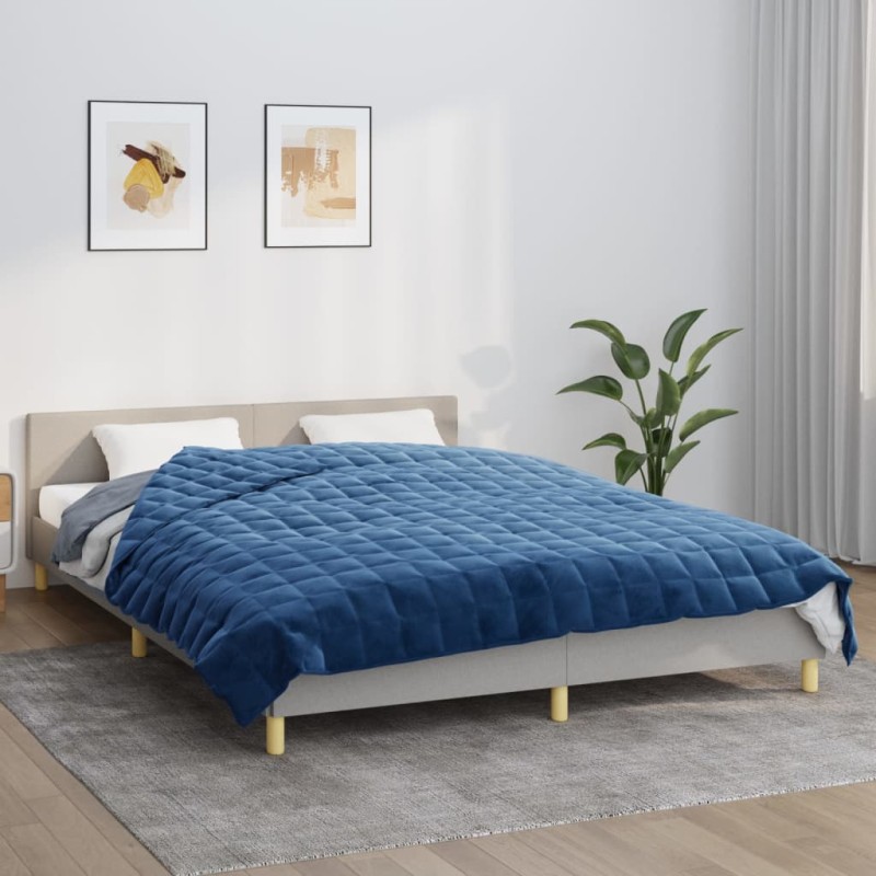 Coperta Ponderata Blu 200x200 cm 13 kg Tessuto Coperta Ponderata Blu 200x200 cm 13 kg Tessuto