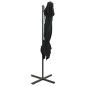 Ombrellone a Sbalzo con Doppia Copertura 250x250 cm Nero Ombrellone a Sbalzo con Doppia Copertura 250x250 cm Nero