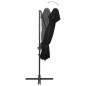 Ombrellone a Sbalzo con Doppia Copertura 250x250 cm Nero Ombrellone a Sbalzo con Doppia Copertura 250x250 cm Nero