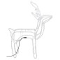 Figure Natalizie Renne 3 pz Bianco Caldo 76x42x87 cm Figure Natalizie Renne 3 pz Bianco Caldo 76x42x87 cm