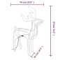 Figure Natalizie Renne 3 pz Bianco Caldo 76x42x87 cm Figure Natalizie Renne 3 pz Bianco Caldo 76x42x87 cm