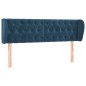 Testiera ad Orecchio Blu Scuro 163x23x78/88 cm in Velluto Testiera ad Orecchio Blu Scuro 163x23x78/88 cm in Velluto