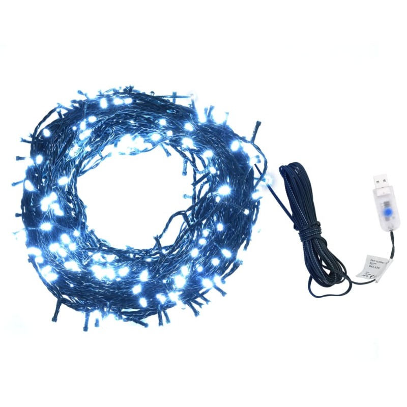 Stringa di Luci LED Interno Esterno 400 LED 40 m Bianco Freddo Stringa di Luci LED Interno Esterno 400 LED 40 m Bianco Freddo