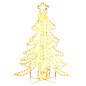 Figura Albero Natale Pieghevole con LED Bianco Caldo 87x87x93cm Figura Albero Natale Pieghevole con LED Bianco Caldo 87x87x93cm