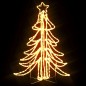 Figura Albero Natale Pieghevole con LED Bianco Caldo 87x87x93cm Figura Albero Natale Pieghevole con LED Bianco Caldo 87x87x93cm