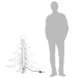 Figura Albero Natale Pieghevole con LED Bianco Caldo 87x87x93cm Figura Albero Natale Pieghevole con LED Bianco Caldo 87x87x93cm