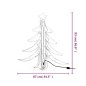Figura Albero Natale Pieghevole con LED Bianco Caldo 87x87x93cm Figura Albero Natale Pieghevole con LED Bianco Caldo 87x87x93cm