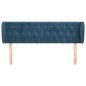 Testiera ad Orecchio Blu Scuro 163x23x78/88 cm in Velluto Testiera ad Orecchio Blu Scuro 163x23x78/88 cm in Velluto
