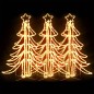 Figura Albero Natale Pieghevole LED 3pz Bianco Caldo 87x87x93cm Figura Albero Natale Pieghevole LED 3pz Bianco Caldo 87x87x93cm