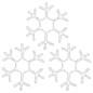 Figura Natalizia Fiocco di Neve LED 3 pz Bianco Caldo 38x37 cm Figura Natalizia Fiocco di Neve LED 3 pz Bianco Caldo 38x37 cm