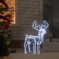 Figura Natale Renna Testa Mobile Bianco Freddo 76x42x87 cm Figura Natale Renna Testa Mobile Bianco Freddo 76x42x87 cm