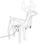 Figure Natale Renne Teste Mobili 3 pz Bianco Freddo 76x42x87 cm Figure Natale Renne Teste Mobili 3 pz Bianco Freddo 76x42x87 cm
