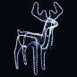 Figure Natale Renne Teste Mobili 3 pz Bianco Freddo 76x42x87 cm Figure Natale Renne Teste Mobili 3 pz Bianco Freddo 76x42x87 cm