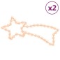 Figure Natalizie Stelle Comete 48 LED 2pz Bianco Caldo 65x28 cm Figure Natalizie Stelle Comete 48 LED 2pz Bianco Caldo 65x28 cm