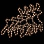 vidaXL Figura Natalizia Renna con LED 3 pz Bianco Caldo 57x55x4,5 cm