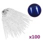 Luci Natale a Ghiacciolo 100 pz Blu in Acrilico Luci Natale a Ghiacciolo 100 pz Blu in Acrilico