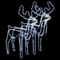 Figure Natale Renne Teste Mobili 2 pz Bianco Freddo 76x42x87 cm Figure Natale Renne Teste Mobili 2 pz Bianco Freddo 76x42x87 cm
