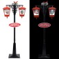 Lampione Natalizio con Babbo Natale Nero Rosso 81x40x188 cm PVC Lampione Natalizio con Babbo Natale Nero Rosso 81x40x188 cm PVC