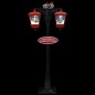 Lampione Natalizio con Babbo Natale Nero Rosso 81x40x188 cm PVC Lampione Natalizio con Babbo Natale Nero Rosso 81x40x188 cm PVC
