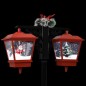 Lampione Natalizio con Babbo Natale Nero Rosso 81x40x188 cm PVC Lampione Natalizio con Babbo Natale Nero Rosso 81x40x188 cm PVC