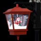 Lampione Natalizio con Babbo Natale Nero Rosso 81x40x188 cm PVC Lampione Natalizio con Babbo Natale Nero Rosso 81x40x188 cm PVC