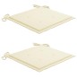 Sedie da Pranzo da Esterni con Cuscini 2 pz Massello di Acacia Sedie da Pranzo da Esterni con Cuscini 2 pz Massello di Acacia
