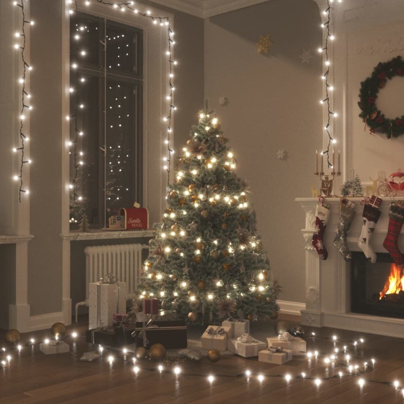 Stringa Luci 2000 LED Interni Esterni 200m IP44 Bianco Freddo Stringa Luci 2000 LED Interni Esterni 200m IP44 Bianco Freddo