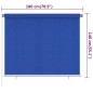 Tenda a Rullo per Esterni 180x140 cm Blu HDPE Tenda a Rullo per Esterni 180x140 cm Blu HDPE