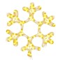 Figura Natalizia Fiocco di Neve con 48 LED Bianco Caldo 27x27cm