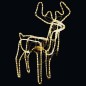 Figura Natale Renna Testa Mobile Bianco Freddo 76x42x87 cm Figura Natale Renna Testa Mobile Bianco Freddo 76x42x87 cm