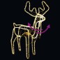 Figura Natale Renna Testa Mobile Bianco Freddo 76x42x87 cm Figura Natale Renna Testa Mobile Bianco Freddo 76x42x87 cm