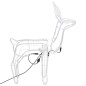 Figura Natale Renna Testa Mobile Bianco Freddo 76x42x87 cm Figura Natale Renna Testa Mobile Bianco Freddo 76x42x87 cm