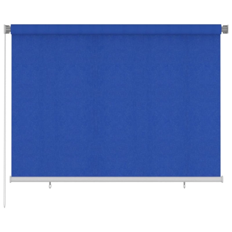 Tenda a Rullo per Esterni 200x140 cm Blu HDPE Tenda a Rullo per Esterni 200x140 cm Blu HDPE