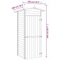 Capanno per Legna da Ardere in Pino Impregnato 100x100x210 cm