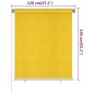 Tenda a Rullo per Esterni 120x140 cm Gialla HDPE
