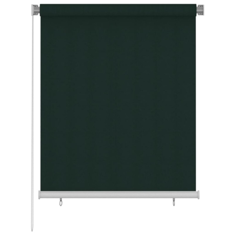 Tenda a Rullo per Esterni 120x140 cm Verde Scuro HDPE Tenda a Rullo per Esterni 120x140 cm Verde Scuro HDPE