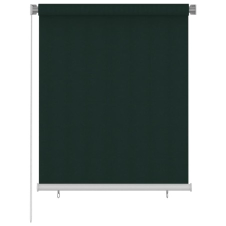 Tenda a Rullo per Esterni 120x140 cm Verde Scuro HDPE