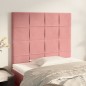 Testiere 2 pz Rosa 100x5x78/88 cm in Velluto Testiere 2 pz Rosa 100x5x78/88 cm in Velluto