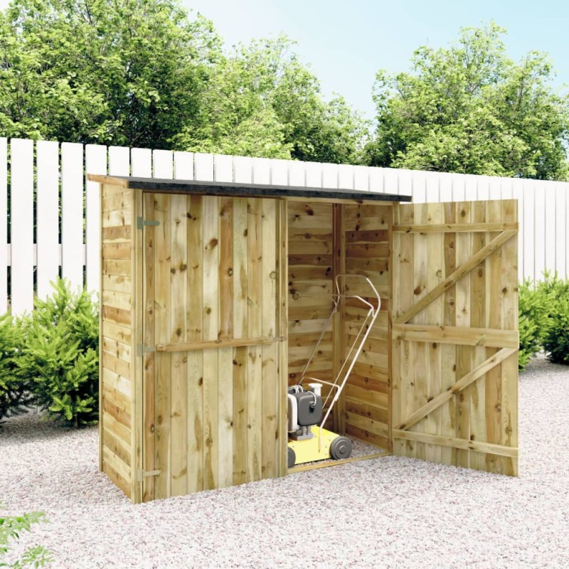 Capanno Attrezzi da Giardino in Pino Impregnato 182x76x175 cm Capanno Attrezzi da Giardino in Pino Impregnato 182x76x175 cm