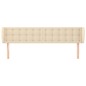 Testiera ad Orecchio Crema 183x23x78/88 cm in Tessuto Testiera ad Orecchio Crema 183x23x78/88 cm in Tessuto