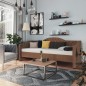 Dormeuse con Materasso USB Marrone in Tessuto 90x200 cm