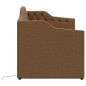 Dormeuse con Materasso USB Marrone in Tessuto 90x200 cm