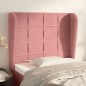 Testiera ad Orecchio Rosa 103x23x118/128 cm in Velluto Testiera ad Orecchio Rosa 103x23x118/128 cm in Velluto